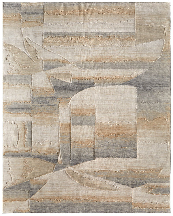 Feizy Rugs Jaxson Contemporary Wool & Nylon Rug With Hand-carved Details For A Luxurious And Artistic Touch Tan,Brown,Gray Wool,Nylon Jxn39pxfgrymltf00