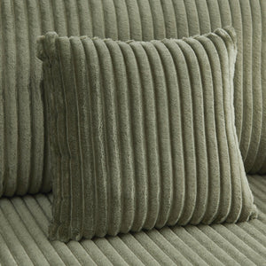 English Elm Swivel Barrel Accent Chair Chenille Tufted Round Club Seat for Living Room Lounge Green N719S002270F