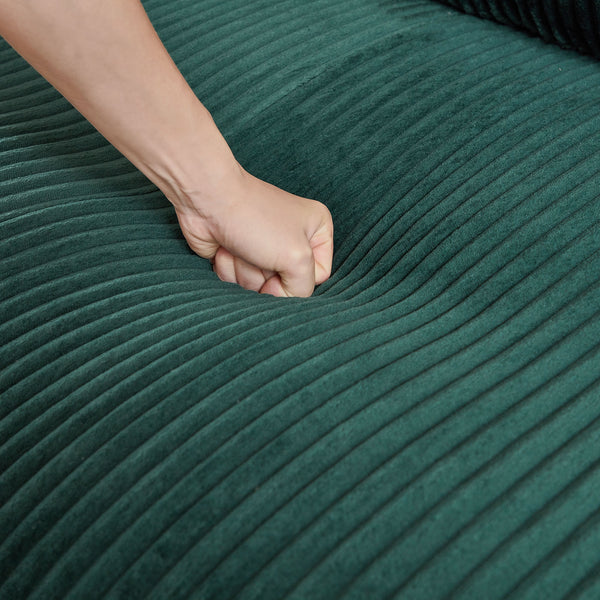 English Elm 122.04" Corduroy Sectional Sofa With Right-Facing Chaise – Modern Comfort For Living Room & Office W876S00273