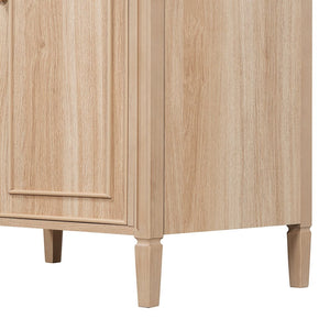 English Elm "30'' 30 Inch Freestanding Bathroom Vanity Solid Pine Cabinet Ceramic Sink Soft Close Storage N725P375498T
