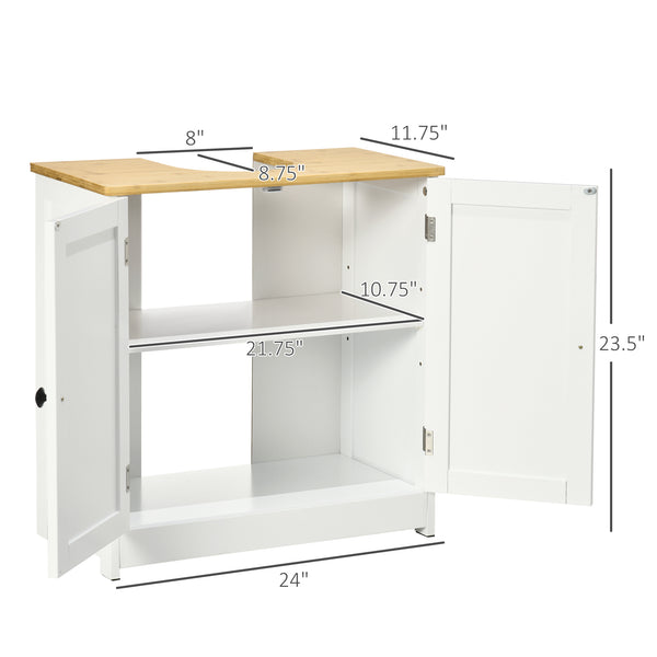 English Elm Kleankin Modern Under Sink Storage Cabinet With Double Doors, Adjustable Shelf, Space-Saving Design In White W2225P216995