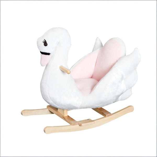 English Elm Dinosaur Plush Rocking Toy for Toddlers with Sound Effects and Wooden Base T3971P442169