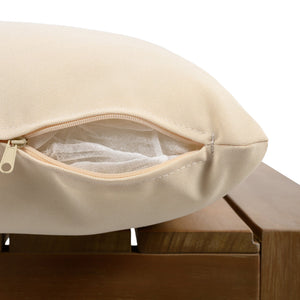 English Elm Christopher Knight Home® - Acacia Outdoor Dining Chairs Set of 2 with Rope Handles, Waterproof Washable Cushions, 400 lb Capacity Beige,Teak N779P279983B