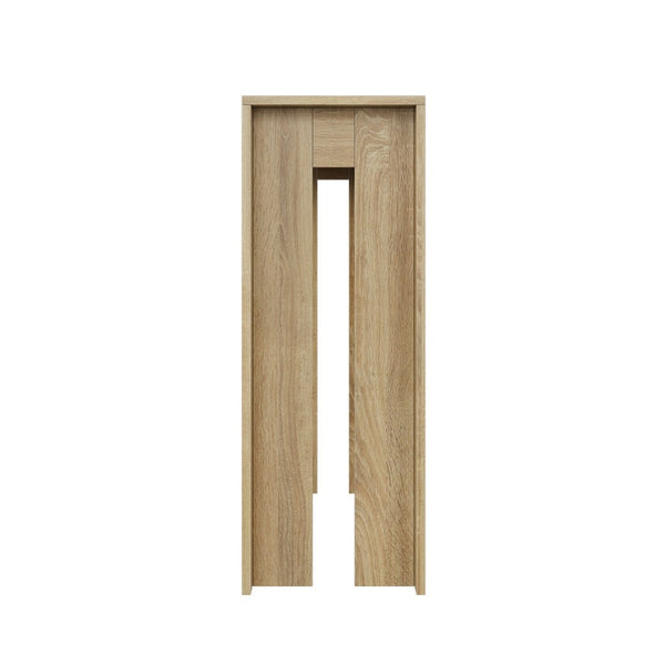 English Elm 62.99-inch Farmhouse Console Table Slim Entryway Sofa Accent with Rustic Wood Finish Oak W1706P399676
