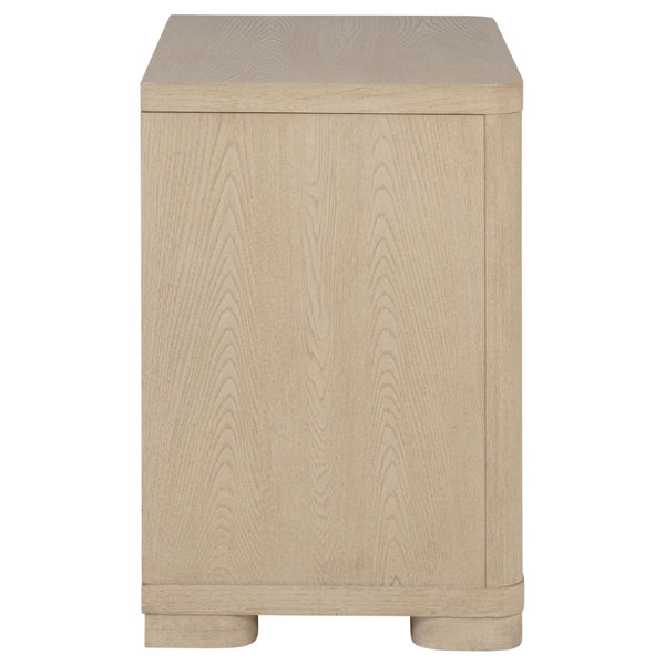 English Elm Mirador Elm Veneer 2-drawer Nightstand with Felt-lined Storage and Cord Management B062P447744