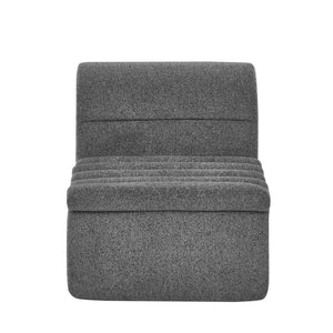 English Elm The Chenille Modular Seat Compact Chair for Sectionals Apartments and Small Spaces Dark Grey W1413P298060