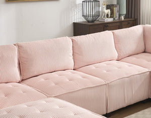 English Elm United We Win U-Shaped Modular Sectional Sofa With Reversible Chaise For Custom Living Room Comfort W1568S00154-GIGA