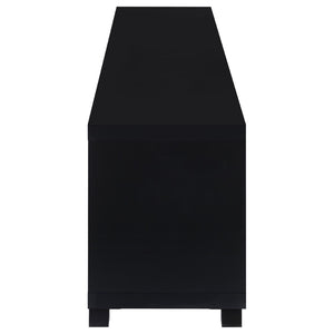English Elm Arnaud Matte Black 3 Piece Entertainment Center with Media Towers for Living Room B062S01737