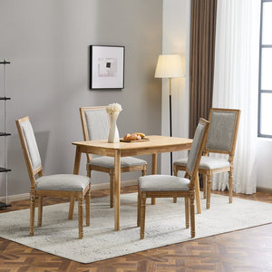 English Elm Christopher Knight Home® - [Set Of 4] French Country Dining Chairs - Vintage Cane Backrest, Soft Upholstery & Rustic Charm! N767P263677G_4