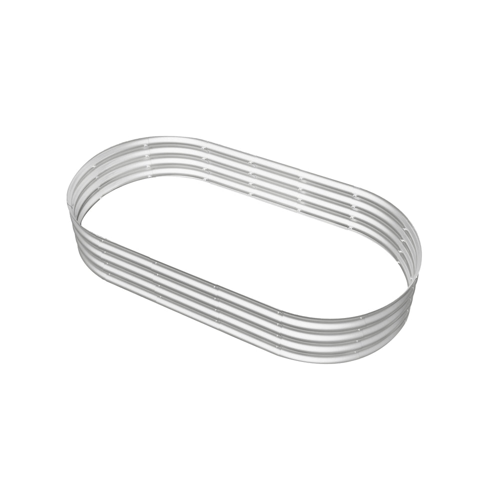 English Elm 6x3x1ft Galvanized Raised Garden Bed Kit - Heavy-Duty Rust-Resistant Metal Planter, Modular Easy Assembly W840P310522