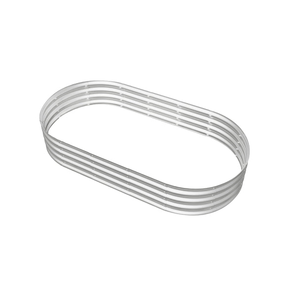 English Elm 6x3x1ft Galvanized Raised Garden Bed Kit - Heavy-Duty Rust-Resistant Metal Planter, Modular Easy Assembly W840P310522