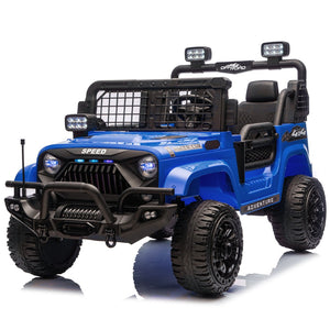 English Elm 24v Two-seat Kids Electric Ride on Truck with Parental Remote and Off-road Suspension W1578P375446