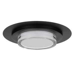 English Elm 16 Inch Square Led Flush Mount Ceiling Light with Acrylic Diffuser for Modern Interiors Black B370P400757