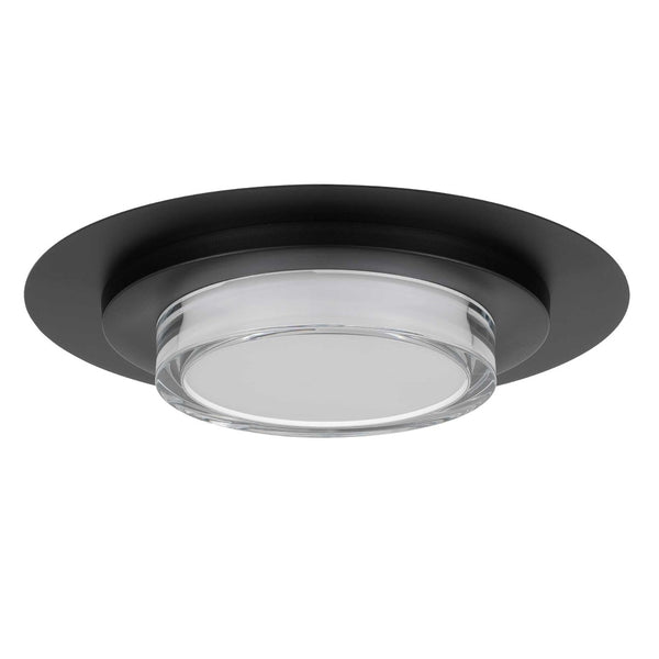 English Elm 16 Inch Square Led Flush Mount Ceiling Light with Acrylic Diffuser for Modern Interiors Black B370P400757