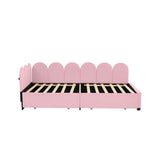 English Elm Twin Size Upholstered Daybed With 2 Drawers, Velvet Sofabed With Soft Fabric Headboard, No Box-Spring Needed, Pink