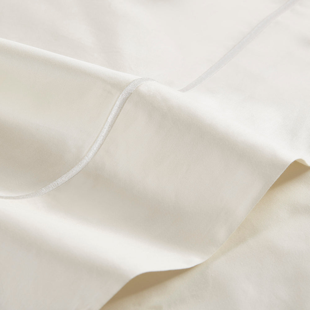 JLA Home Croscill - 500TC Egyptian Cotton Sateen Sheet Set — 100% Certified, 500TC Softness, Baratta Hem, Durable Luxury Bedding CCS20-008