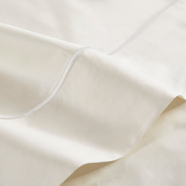 JLA Home Croscill - 500TC Egyptian Cotton Sateen Sheet Set — 100% Certified, 500TC Softness, Baratta Hem, Durable Luxury Bedding CCS20-008