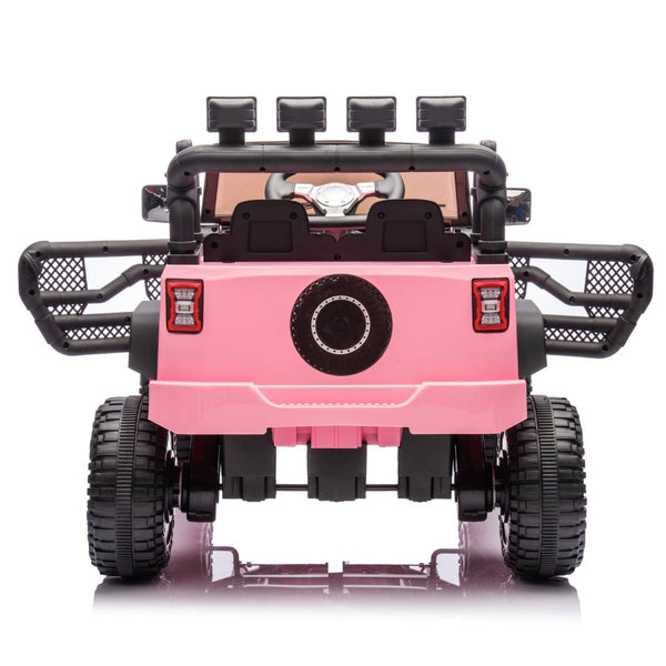 English Elm 24v Kids Electric Ride on Car with Parental Remote Dual Motors and Four Wheel Suspension Pink W1578P208320