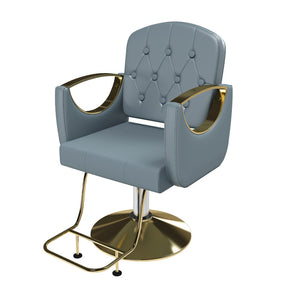 English Elm Hydraulic Salon Chair with Foot Pump Swivel Base Pu Leather Seat for Barber Tattoo Spa W2700P410955