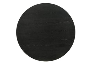 English Elm Jacopo Round Pedestal Console Table Sculptural Ebony Wood Grain Entryway Accent B2749S00216
