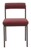 Livorno Dining Chair Red & Bronze 110103 Zuo Modern