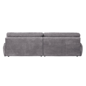 English Elm Cadenza Gray Corduroy Loveseat with Removable Pillow Covers, Rolled Arms, Plush Foam Seating B2726S00162
