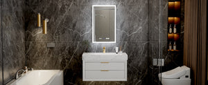 English Elm 20*32 Inch Led Medicine Cabinet with Anti-fog Gfci Outlet and Dimming Bathroom Mirror W637P349553