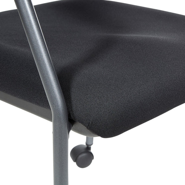 OSP Home Furnishings Upholstered Visitor Chair with Ergonomic Padded Seat Stackable Steel Frame for Office Use 84740-30