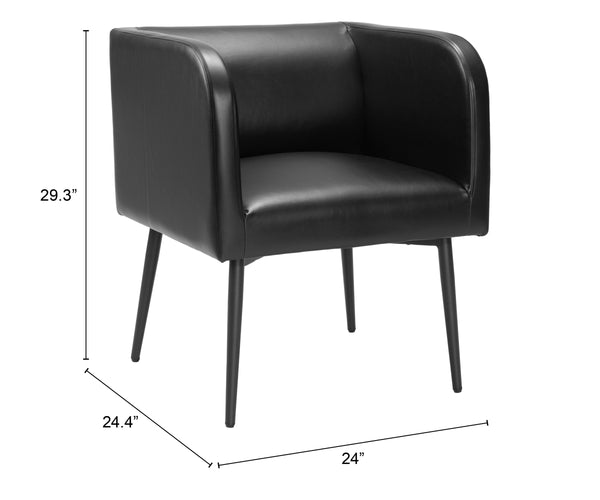 Horbat Dining Chair Black 110061 Zuo Modern