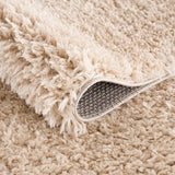 Madison Park Camdyn Modern/Contemporary Super Soft Polyester Shag Area Rug MP35-7570 Cream