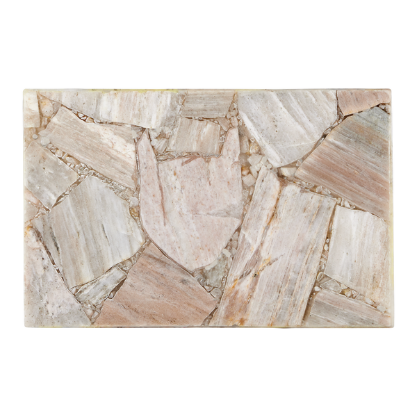 Jossa Aventurine Box - Unique Handcrafted Ivory Decor with Banded Aventurine, Bohemian Style Charm