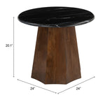 Aipe Accent Table Black & Brown 110250 Zuo Modern