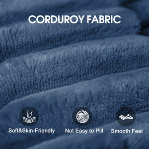 English Elm 39.8" Cloud Sofa Feather-Filled Corduroy Deep Seat Modular Couch No Assembly Plush Comfort Blue W2824S00090