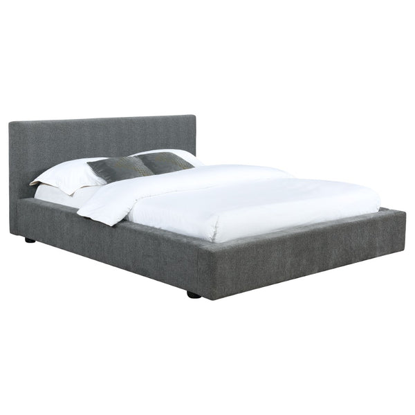 English Elm Weselyn Graphite Upholstered Platform Bed - Modern Comfort With Padded Headboard & No Box Spring Needed B062S00987-GIGA