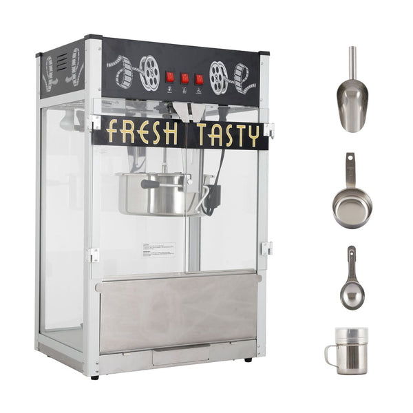 English Elm Commercial Retro Cinema Popcorn Machine 30 Oz Kettle 1650w for Parties and Theater Black W2841P337591