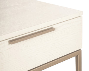 Sunpan Rebel Console Table: Modern Charcoal Oak Design with Soft Close Drawers and Stylish Gold Accents Champagne Gold / Cream