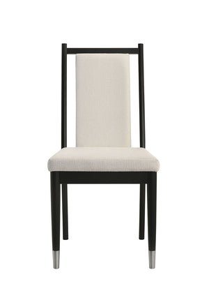 English Elm Contemporary Northall Arm Chair with Sleek Upholstery and Minimalist Profile for Modern Dining Spaces Black,White 42 L x 20 W x 10 H B2741P404846