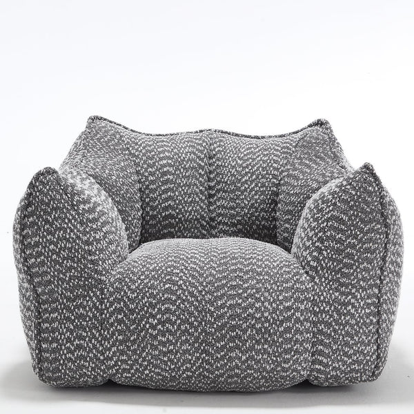 English Elm Sofa plush beanbag chair with superfiber cover and resilient foam filling for ultimate home comfort and relaxation Grey W1996P252268