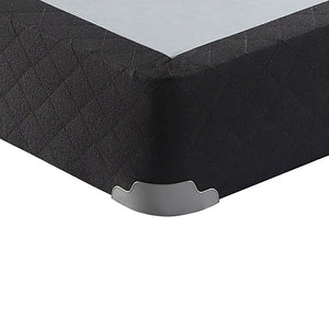 English Elm Maynard Twin Box Spring Foundation with Grey Fabric Cover and Metal Support Frame B062P468080