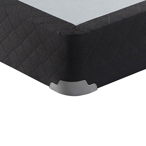 English Elm Maynard Twin Box Spring Foundation with Grey Fabric Cover and Metal Support Frame B062P468080