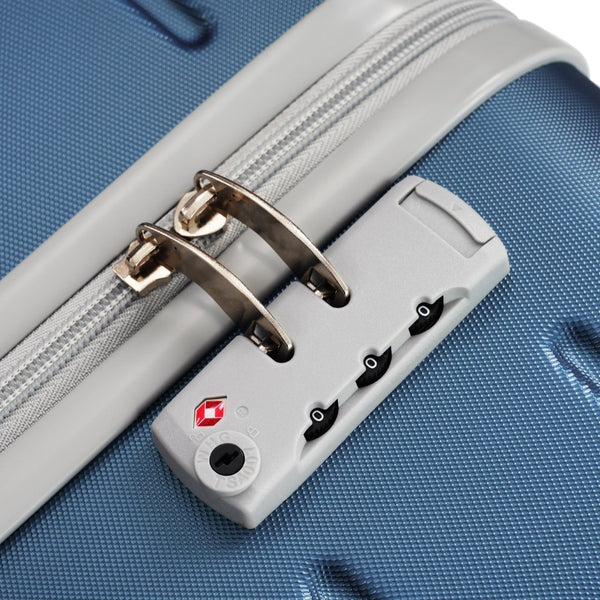 English Elm Premium Abs Hardshell 3 Piece Suitcase Set with Tsa Locks and Spinner Wheels Blue N726P296022C