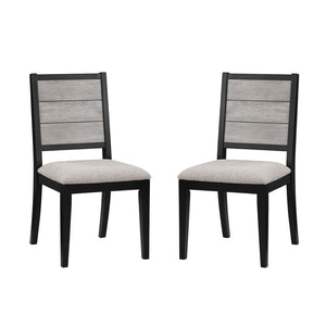 English Elm Set Of 2 Stylish Dining Chairs With Dove Grey Upholstered Seats For Modern Comfort & Versatility B016P227318-GIGA