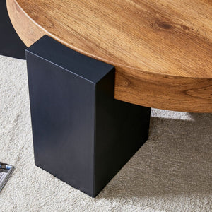 English Elm The Two Tier Detachable Mdf Coffee Table for Flexible Modern Living Room Style W1151P184838