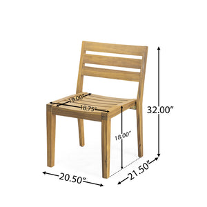 English Elm Christopher Knight Home® - 7 Acacia Wood Outdoor Dining Set 7-Piece with Handwoven Rattan Legs, Durable 200–400 lb Capacity Brown,Teak N773OD00049B