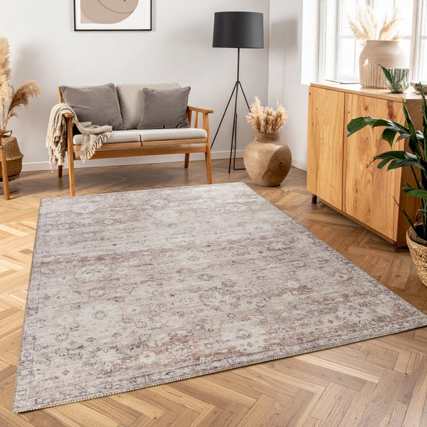 English Elm Majestic Traditional Geometric Area Rug Stain Resistant Polyester for Living Rooms B186P428843