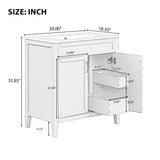 English Elm 30" Bathroom Vanity With Sink, Multi-Functional Bathroom Cabinet With Doors and Drawers, Solid Frame and Mdf Board, Green