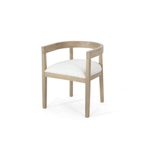 English Elm Dining Arm Chairs Set of 2 Upholstered Tub Style Rubberwood Mid-century Modern Seating N771P388967A