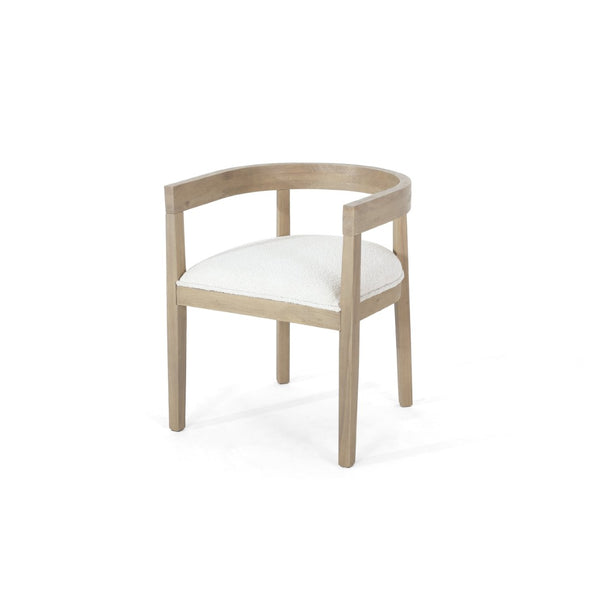 English Elm Dining Arm Chairs Set of 2 Upholstered Tub Style Rubberwood Mid-century Modern Seating N771P388967A