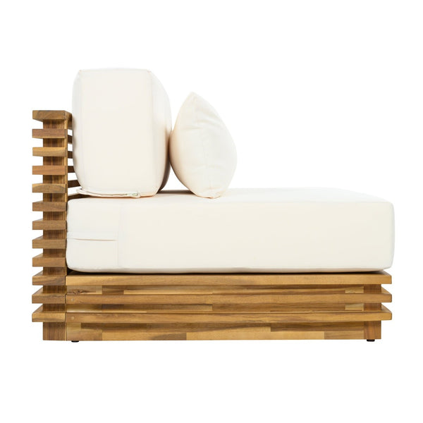 English Elm Oversized Acacia Wood Patio Club Chair and Table Set for Garden or Poolside N768P392778N