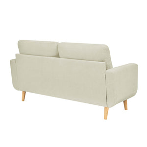 English Elm 67.7" Tufted Button Mid-century Loveseat with Splayed Wood Legs for Living Rooms Cream B355P428578